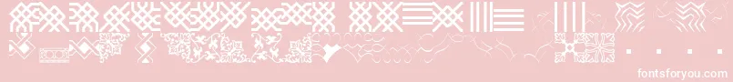 BorderbatsFilligreeRegular Font – White Fonts on Pink Background