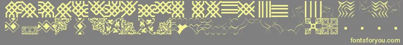 BorderbatsFilligreeRegular Font – Yellow Fonts on Gray Background