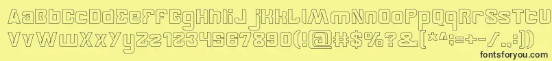 BrotherHollow Font – Black Fonts on Yellow Background