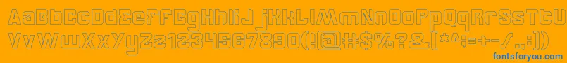 BrotherHollow Font – Blue Fonts on Orange Background