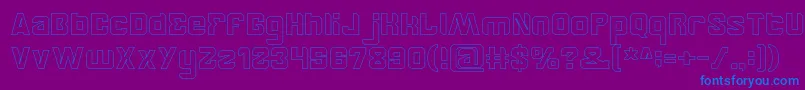 BrotherHollow Font – Blue Fonts on Purple Background