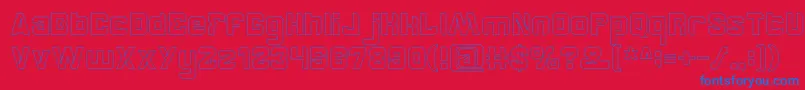 BrotherHollow Font – Blue Fonts on Red Background