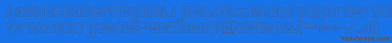 BrotherHollow Font – Brown Fonts on Blue Background