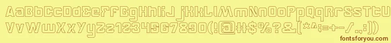BrotherHollow Font – Brown Fonts on Yellow Background