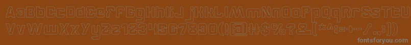 Więcej informacji o czcionce BrotherHollow Czcionka BrotherHollow – szare czcionki na brązowym tle
