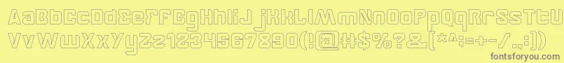 BrotherHollow Font – Gray Fonts on Yellow Background