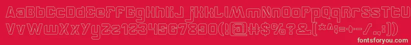 Police BrotherHollow – polices vertes sur fond rouge