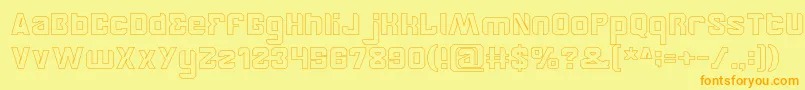 BrotherHollow Font – Orange Fonts on Yellow Background