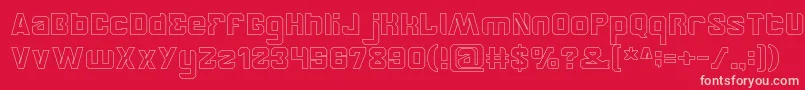 Fonte BrotherHollow – fontes rosa em um fundo vermelho