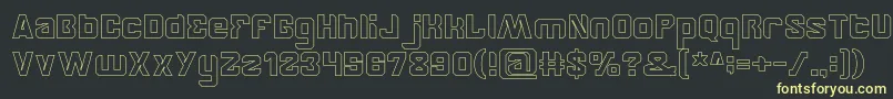 BrotherHollow Font – Yellow Fonts on Black Background