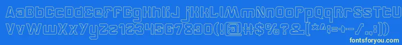 BrotherHollow Font – Yellow Fonts on Blue Background