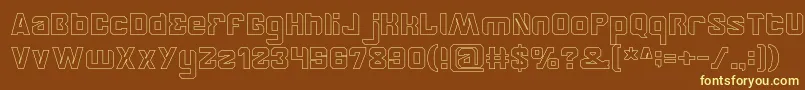 BrotherHollow Font – Yellow Fonts on Brown Background