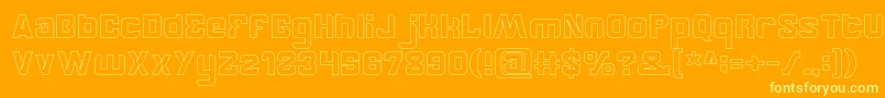 BrotherHollow-Schriftart – Gelbe Schriften auf orangefarbenem Hintergrund