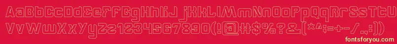 BrotherHollow Font – Yellow Fonts on Red Background