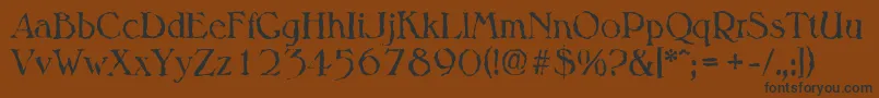 MelbournerandomRegular Font – Black Fonts on Brown Background