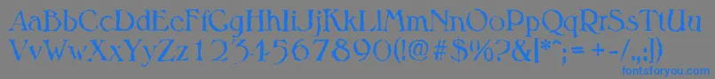 MelbournerandomRegular Font – Blue Fonts on Gray Background