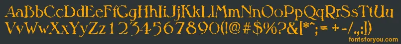 MelbournerandomRegular Font – Orange Fonts on Black Background