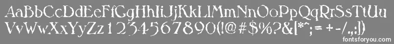 MelbournerandomRegular Font – White Fonts on Gray Background