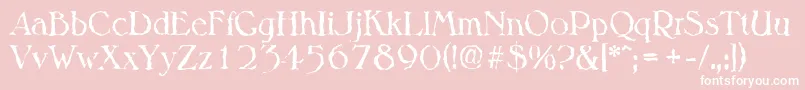 MelbournerandomRegular Font – White Fonts on Pink Background