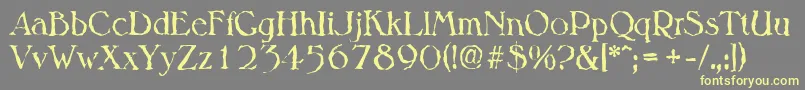 MelbournerandomRegular Font – Yellow Fonts on Gray Background