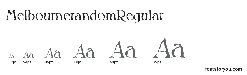 MelbournerandomRegular Font Sizes