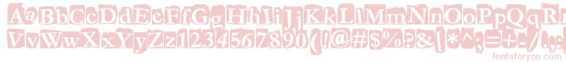 Fanzine Font – Pink Fonts on White Background