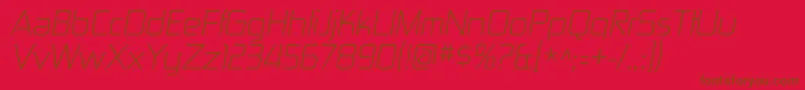 Police ZektonltItalic – polices brunes sur fond rouge