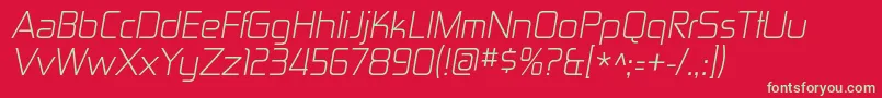 ZektonltItalic Font – Green Fonts on Red Background
