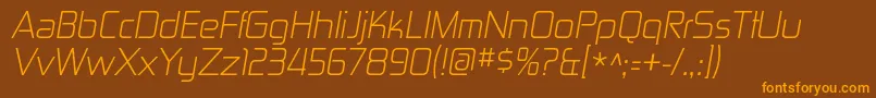 More about ZektonltItalic Font ZektonltItalic Font – Orange Fonts on Brown Background