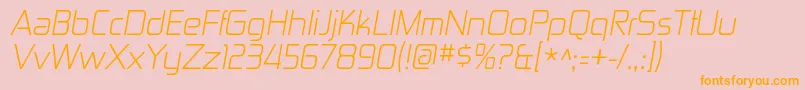 ZektonltItalic Font – Orange Fonts on Pink Background