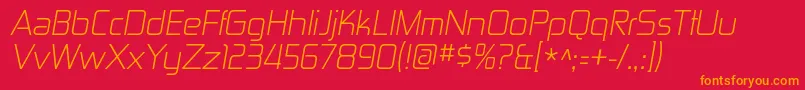 ZektonltItalic Font – Orange Fonts on Red Background