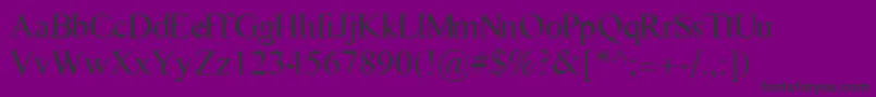 Flasg-Schriftart – Schwarze Schriften auf violettem Hintergrund