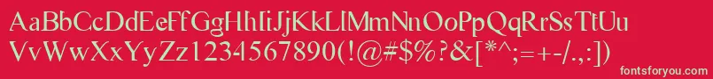 フォントFlasg – 赤い背景に緑の文字