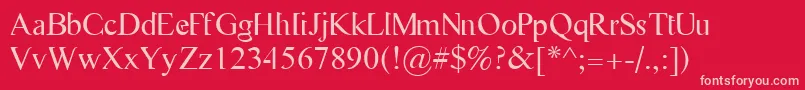 Flasg Font – Pink Fonts on Red Background