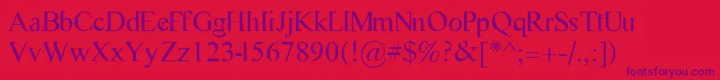 Flasg Font – Purple Fonts on Red Background