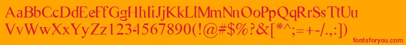 Flasg Font – Red Fonts on Orange Background