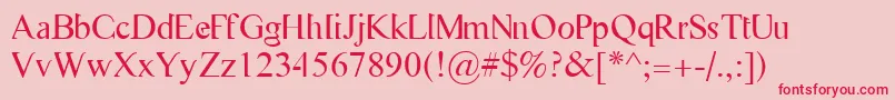 Flasg Font – Red Fonts on Pink Background