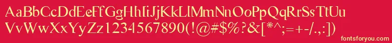 Flasg Font – Yellow Fonts on Red Background