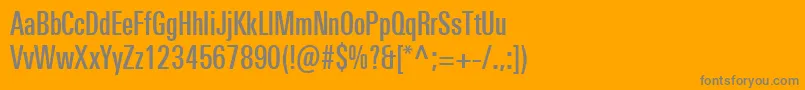 UniversNextProMediumCompressed Font – Gray Fonts on Orange Background