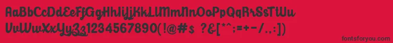 Police BalihoScript – polices noires sur fond rouge