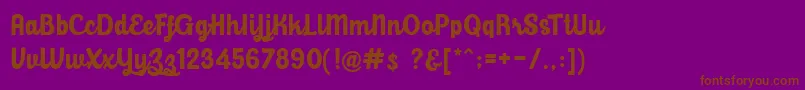 fuente BalihoScript – Fuentes Marrones Sobre Fondo Morado
