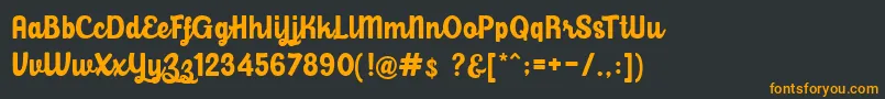 fuente BalihoScript – Fuentes Naranjas Sobre Fondo Negro