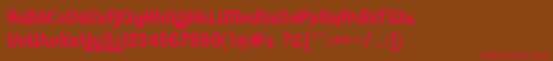 BalihoScript Font – Red Fonts on Brown Background