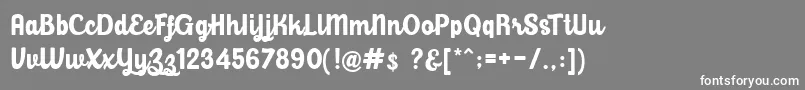 Fonte BalihoScript – fontes brancas em um fundo cinza