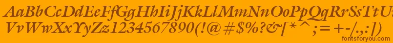GalliardBoldItalicBt Font – Brown Fonts on Orange Background