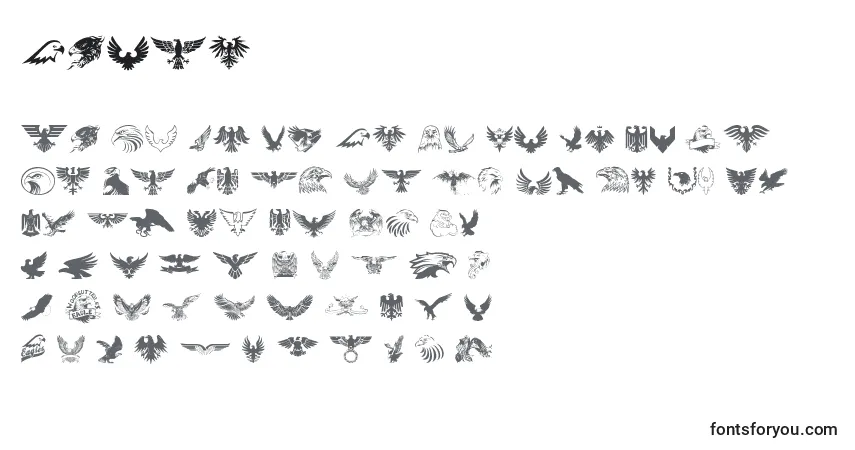 Schriftart Eagle – Alphabet, Zahlen, spezielle Symbole