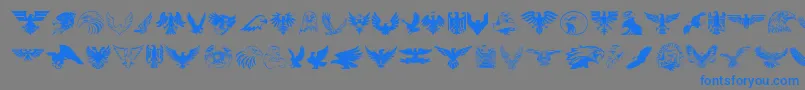 Eagle-Schriftart – Blaue Schriften auf grauem Hintergrund
