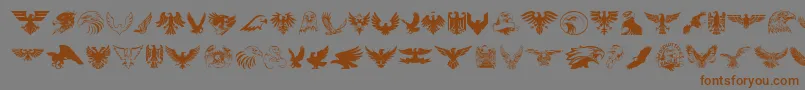 Czcionka Eagle – brązowe czcionki na szarym tle