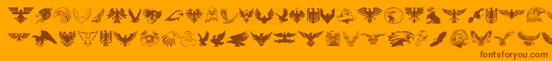 Eagle Font – Brown Fonts on Orange Background
