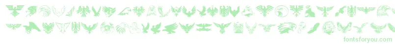 Eagle-Schriftart – Grüne Schriften auf weißem Hintergrund